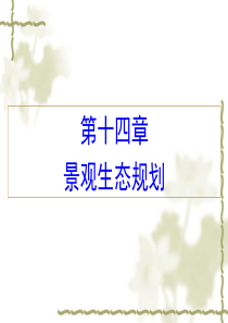 13第十四章 景观生态规划