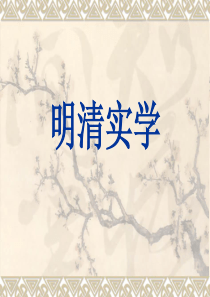 第七讲,明清实学