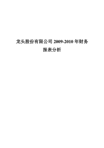 财务报表分析模板