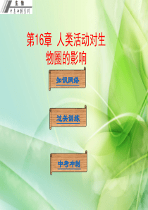 【中考冲刺】广东省中山市人教版2016年初中生物中考基础梳理 第16章人类活动对生物圈的影响(共28