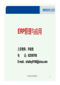 ERP原理与运用第一章