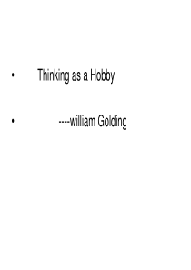 现代大学英语精读四课件PPT.thinking-as-a-hobby