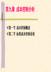 CH9成本控制分析