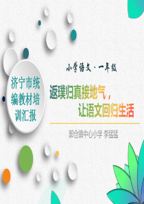 2017年“部编本”新教材小学语文培训资料(国家统编教材)