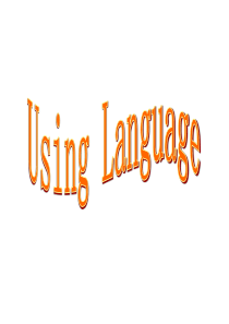 高一英语Using Language课件1