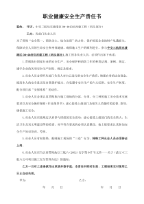 职业健康安全生产责任书
