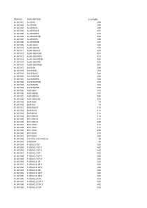09新产品部分RMB面价表0920