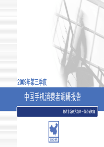 中国手机消费者调研报告Q3