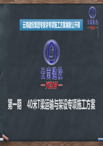 建投专家讲专项施工方案第一期PPT(40米T梁运输与架设)