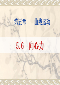 高一物理必修二5.6向心力
