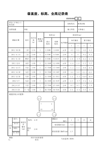 垂直度、标高、全高记录表(自动数据)