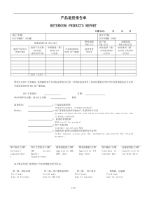197产品退货报告单