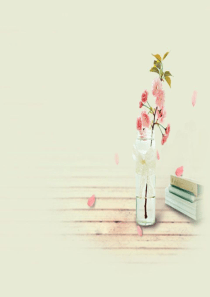 61清新淡雅风ppt背景模板