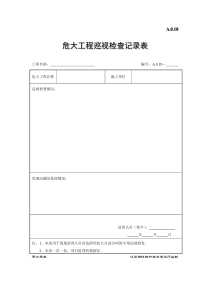 A18危大工程巡视检查记录表