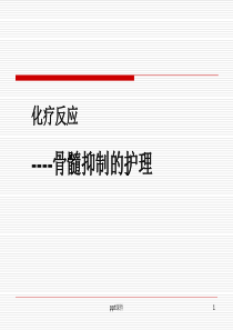 骨髓抑制的护理--ppt课件