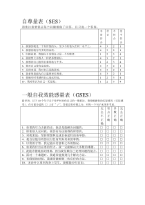 自尊量表和自我效能量表