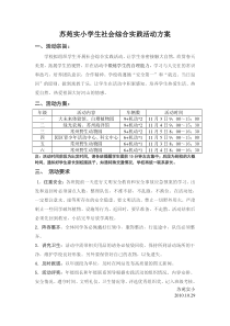 小学生社会综合实践活动方案