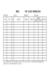 学校因病缺课追踪记录表
