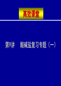 2010中考化学复习高效课堂第9讲酸碱盐复习专题(一)