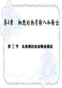 人教版教学课件吉林省松原市扶余县第一中学高一生物《41生物膜的流动镶嵌模型》课件