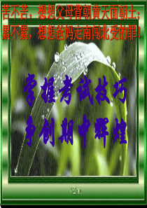 《期中考试动员》主题班会课件