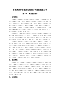 贵州茅台财务报表分析