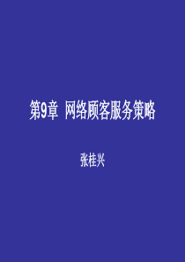 [经济学]第9章网络顾客服务策略