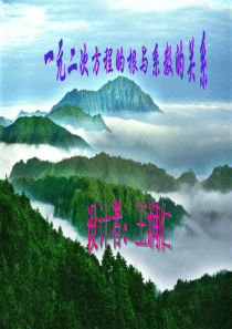 一元二次方程的根与系数的关系：  PPT课件