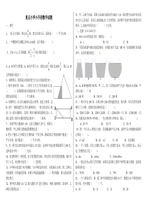 重点小学小升初数学试题