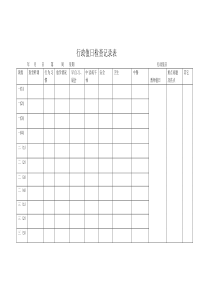 行政值日检查记录表
