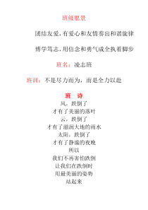 班级愿景