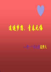 追逐梦想-青春无悔--主题班会