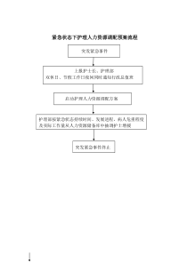 紧急状态下护理人力资源调配预案流程