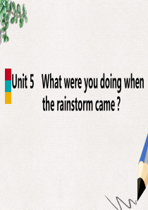 八年级英语下册Unit5Whatwereyoudoingwhentherainstormcame主题