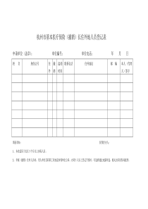 杭州市基本医疗保险(撤销)长住外地人员登记表