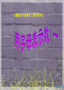 人教版五年级数学上册第四单元第一课时_用字母表示数(例1、例2、例3)324