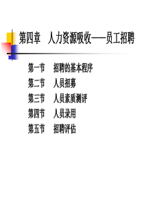 第四章人力资源吸收——员工招聘