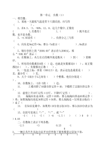 人教版六年级数学下册各单元总练习题