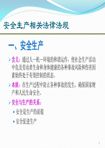 安全生产法律法规培训ppt课件