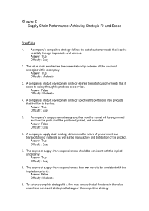 供应链管理第三版Unit2习题与答案