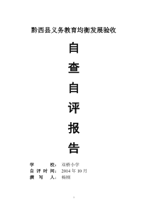 双桥小学义务教育均衡发展验收自查自评报告