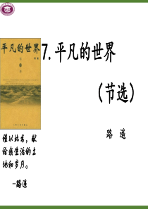 平凡的世界优秀课件