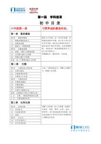 上海初中数学目录及中考分析