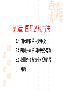 第5章-国际避税方法