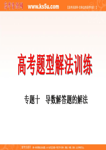 高考数学复习：题型解法训练之导数解答题的解法