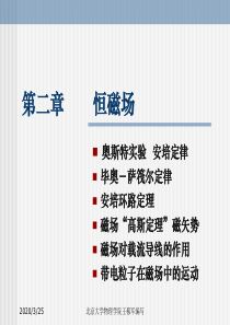 电磁学 北大 王稼军 老师 讲义 ppt 2.1第二章 恒磁场
