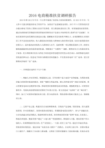 2016电商精准扶贫调研报告