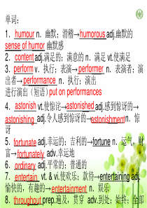 新课标人教版必修四Book4 Unit3 Vocabulary1