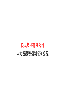 《良民化妆品集团人力资源管理制度流程》