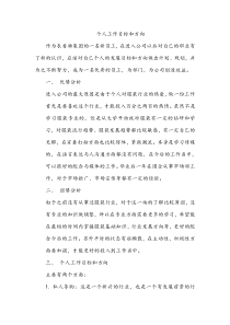 个人工作目标和方向